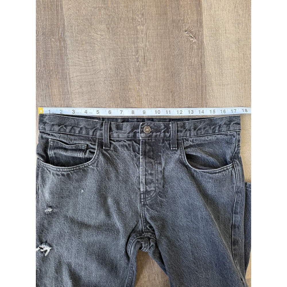 Gucci Uniform Jeans Men Size 48 Black Denim Italy Distressed Straight Leg Casual - Picture 4 of 16